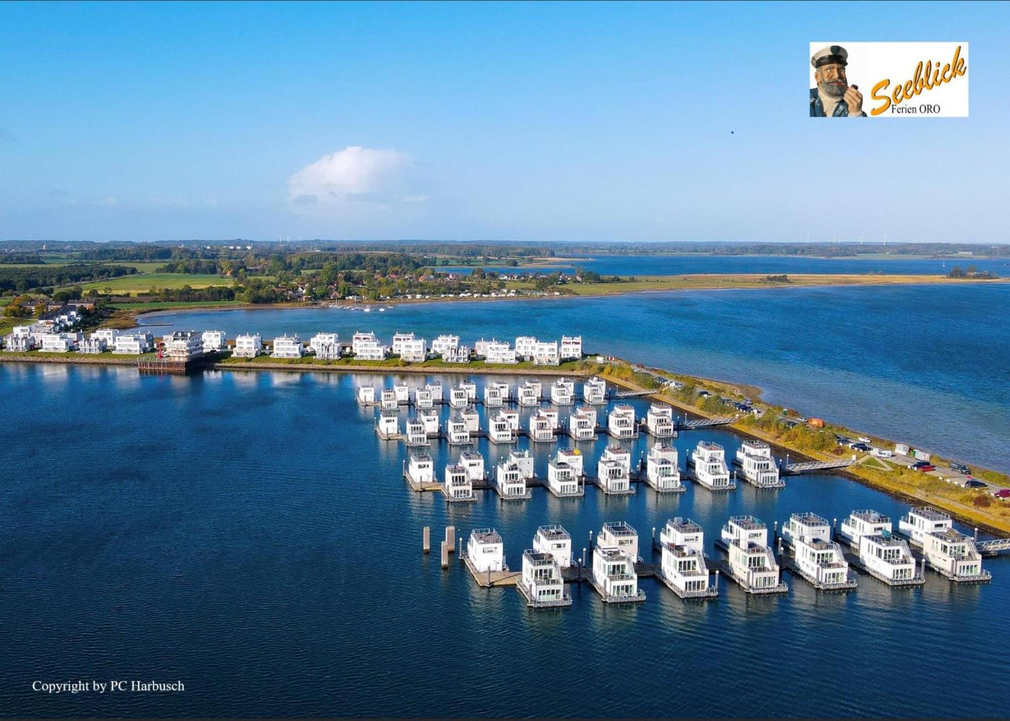 Schwimmendes Ferienhaus Antares One By Seeblick Ferien Oro, Rundum Wasser, Sauna Olpenitz Kültér fotó